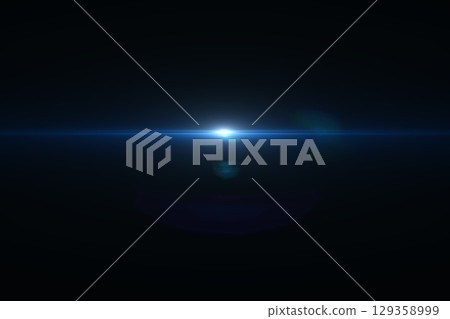 Lens flare. Anamorphic streak. 129358999