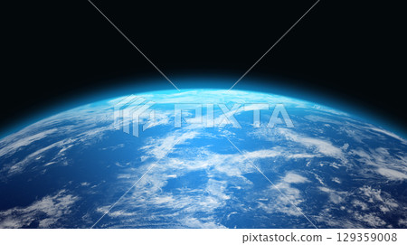 Earth the Blue Planet. Exoplanet. Panorama. 129359008