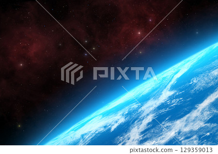 Habitable planet similar to Earth in another galaxy. Exoplanet. 129359013