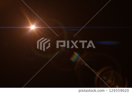 Abstract Natural Sun flare on the black. 129359020