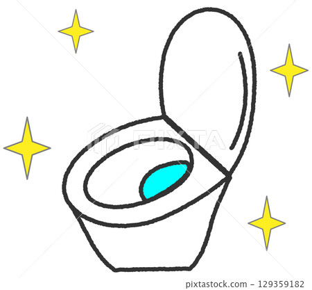 Clean toilet 129359182