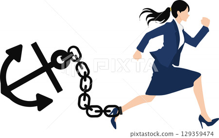 枷鎖的圖形材料插圖 129359474