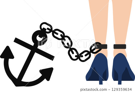 Graphic material illustration of shackles 129359634
