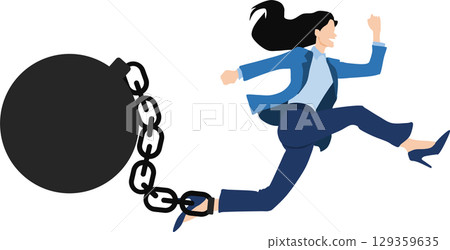 枷鎖的圖形材料插圖 129359635