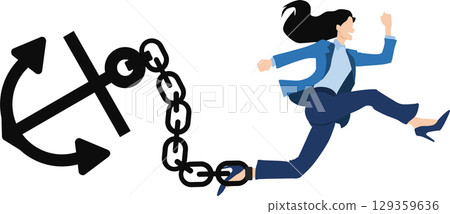 Graphic material illustration of shackles 129359636