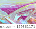 Colorful iridescent abstract pattern with swirling vibrant hues and light reflections 129361171
