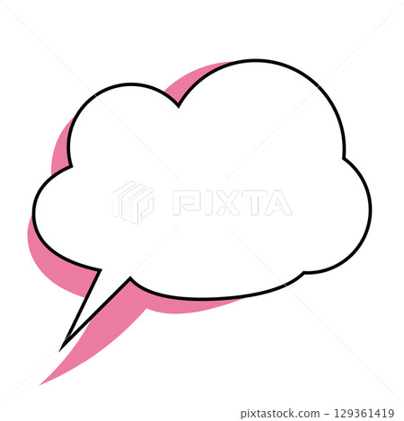 簡單的語音氣泡圖-蓬鬆 129361419