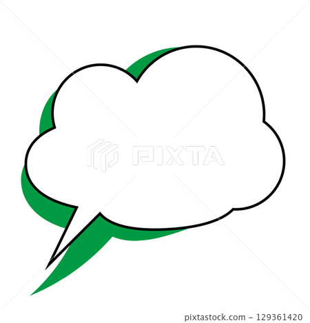 簡單的語音氣泡圖-蓬鬆 129361420