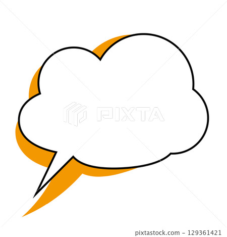 簡單的語音氣泡圖-蓬鬆 129361421