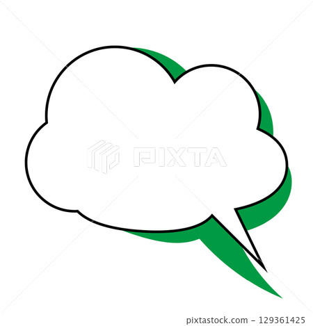 Simple speech bubble illustration - Fluffy 129361425
