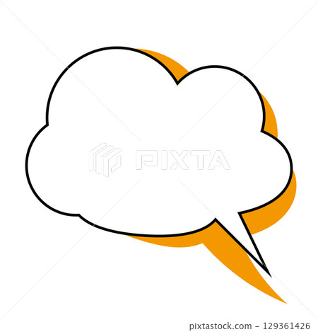 簡單的語音氣泡圖-蓬鬆 129361426