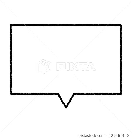 Simple speech bubble illustration, horizontal, square Simple speech bubble illustration, horizontal, square 129361430