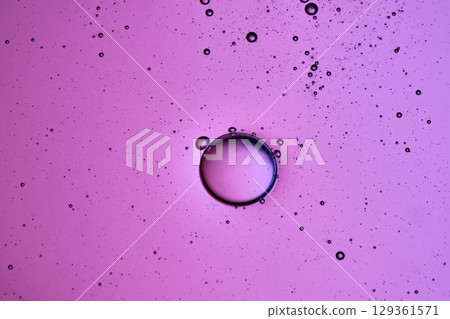 Beautiful bubbles in the texture of a cosmetic product close-up. Beautiful bubbles in the texture of a cosmetic product close-up. 129361571