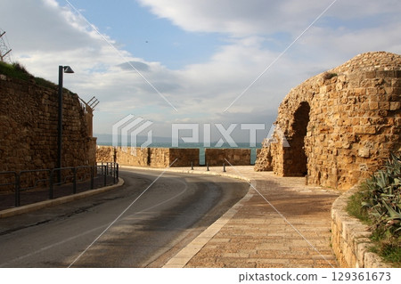 The ancient fortress city of Acre on the Mediterranean coast. The ancient fortress city of Acre on the Mediterranean coast. 129361673