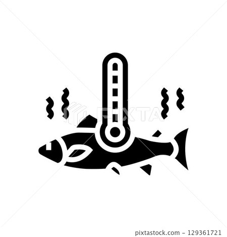 thermal pollution indicator glyph icon vector illustration 129361721