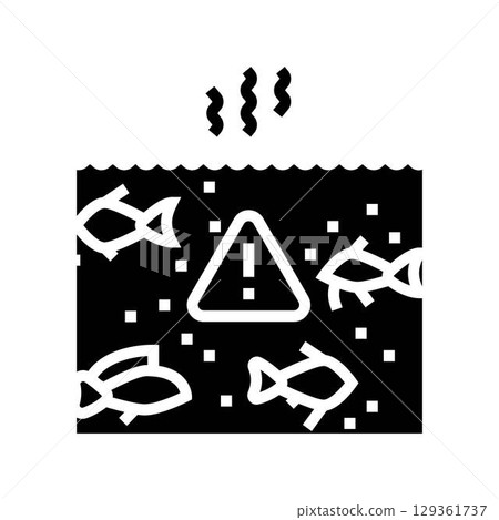 thermal effect aquatic life glyph icon vector illustration thermal effect aquatic life glyph icon vector illustration 129361737