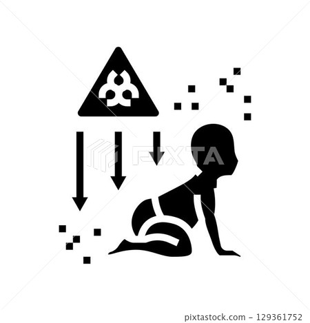 child exposed to toxic environment glyph icon vector illustration child exposed to toxic environment glyph icon vector illustration 129361752