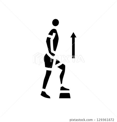 ankle stretch step functional fitness glyph icon vector illustration ankle stretch step functional fitness glyph icon vector illustration 129361872