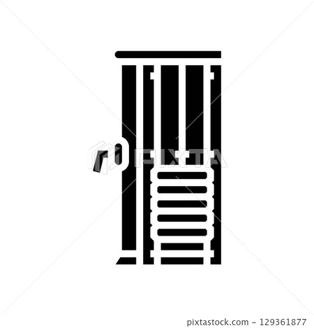 functional trainer pulley machine glyph icon vector illustration 129361877