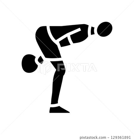 kettlebell swing functional fitness glyph icon vector illustration kettlebell swing functional fitness glyph icon vector illustration 129361891