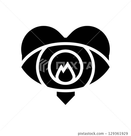 first crush adolescence puberty glyph icon vector illustration first crush adolescence puberty glyph icon vector illustration 129361929