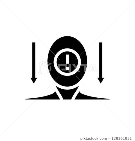 peer pressure adolescence puberty glyph icon vector illustration 129361931