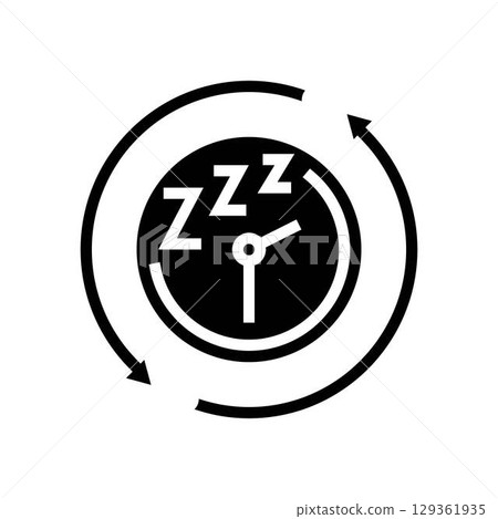 sleep changes adolescence puberty glyph icon vector illustration 129361935