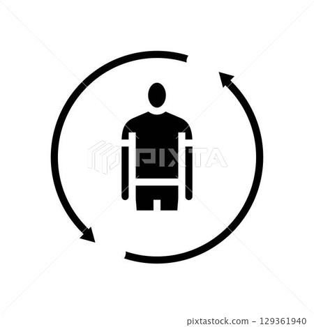 physical transformation adolescence puberty glyph icon vector illustration 129361940