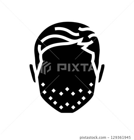 facial hair adolescence puberty glyph icon vector illustration facial hair adolescence puberty glyph icon vector illustration 129361945