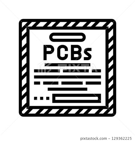industrial faded contains pcb warning line icon vector illustration industrial faded contains pcb warning line icon vector illustration 129362225