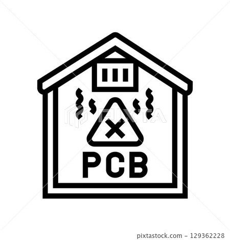 air duct system releasing invisible pcb line icon vector illustration air duct system releasing invisible pcb line icon vector illustration 129362228