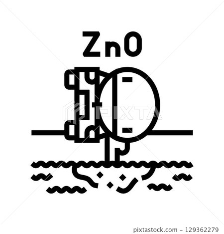 overturned truck leaking zinc oxide local stream line icon vector illustration 129362279