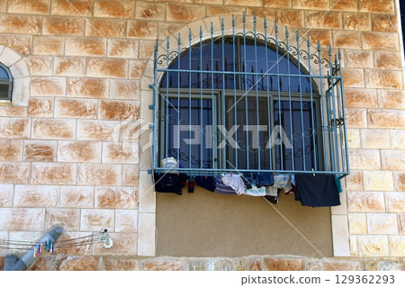 The ancient city of Safed in northern Israel. City of artists and Kabbalists. 129362293