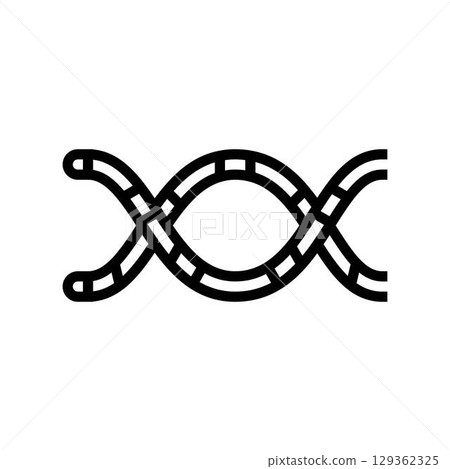 battle ropes wave motion line icon vector illustration 129362325