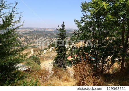 The ancient city of Safed in northern Israel. City of artists and Kabbalists. 129362331