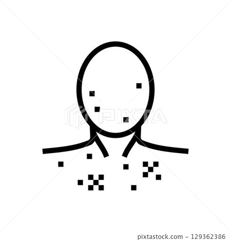 acne adolescence puberty line icon vector illustration acne adolescence puberty line icon vector illustration 129362386