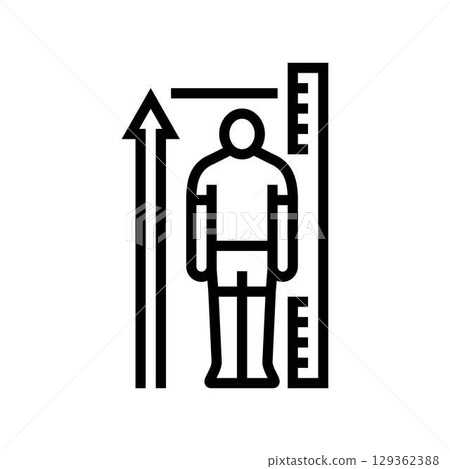 growth spurts adolescence puberty line icon vector illustration 129362388