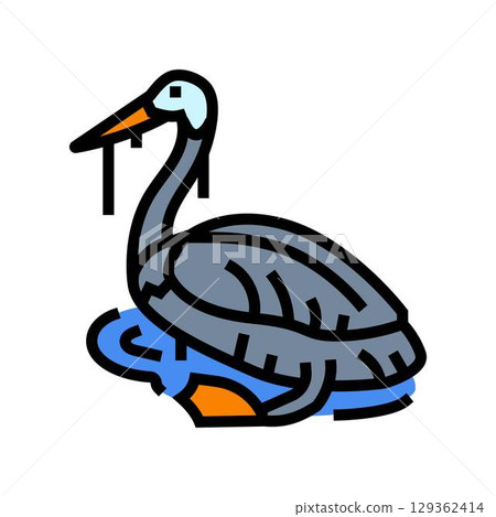 dying bird covered oil color icon vector illustration dying bird covered oil color icon vector illustration 129362414