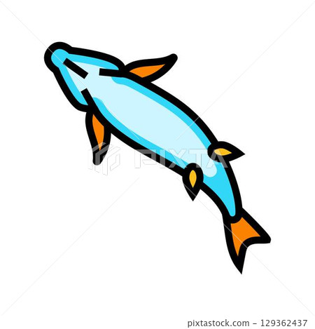 dead fish floating belly up color icon vector illustration dead fish floating belly up color icon vector illustration 129362437