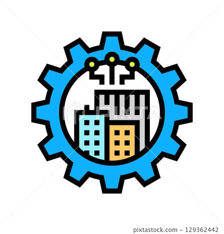 city infrastructure urbanization color icon vector illustration city infrastructure urbanization color icon vector illustration 129362442