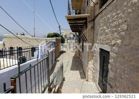 The ancient city of Safed in northern Israel. City of artists and Kabbalists. The ancient city of Safed in northern Israel. City of artists and Kabbalists. 129362521