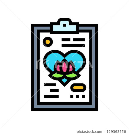 mental wellness planner color icon vector illustration 129362556