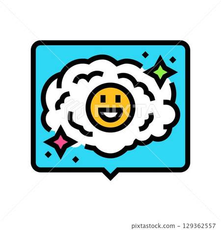 positive affirmation bubble color icon vector illustration 129362557