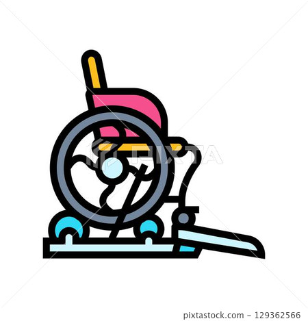 accessible equipment inclusive fitness color icon vector illustration 129362566