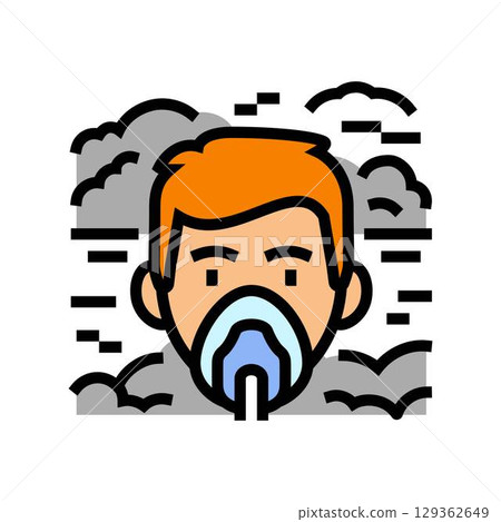 child holding inhaler smoggy area color icon vector illustration child holding inhaler smoggy area color icon vector illustration 129362649