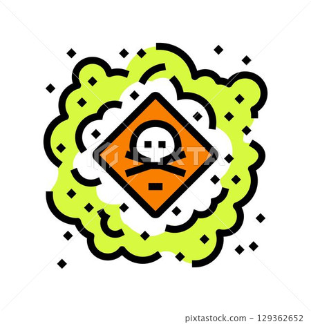 toxic gas air pollution color icon vector illustration toxic gas air pollution color icon vector illustration 129362652