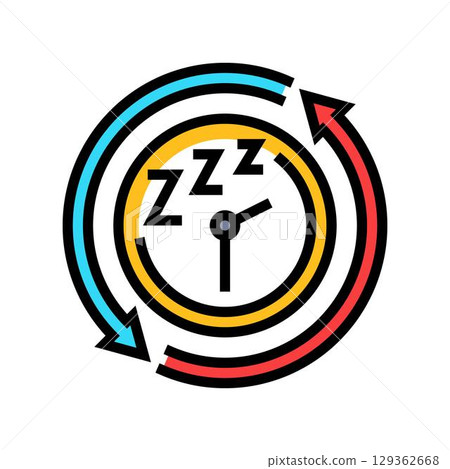sleep changes adolescence puberty color icon vector illustration 129362668