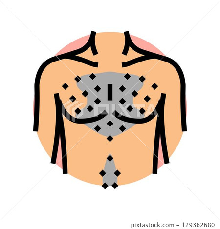 body hair growth adolescence puberty color icon vector illustration 129362680