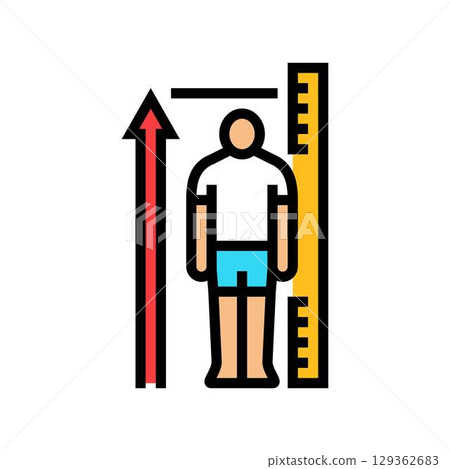 growth spurts adolescence puberty color icon vector illustration 129362683