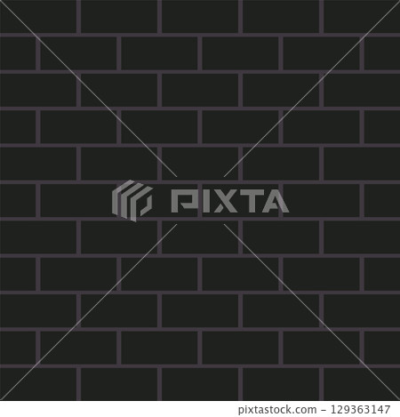 Dark brick wall texture pattern. Vector 129363147